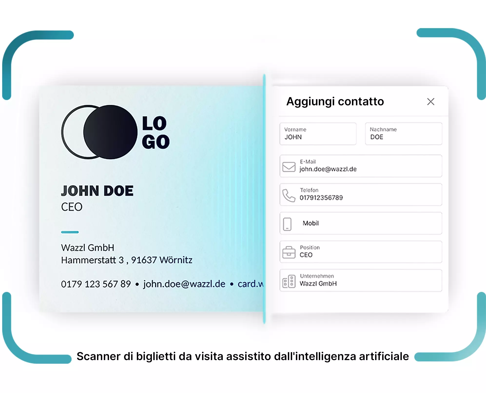 Smartcard personalizzabile - Biglietto da visita digitale NFC